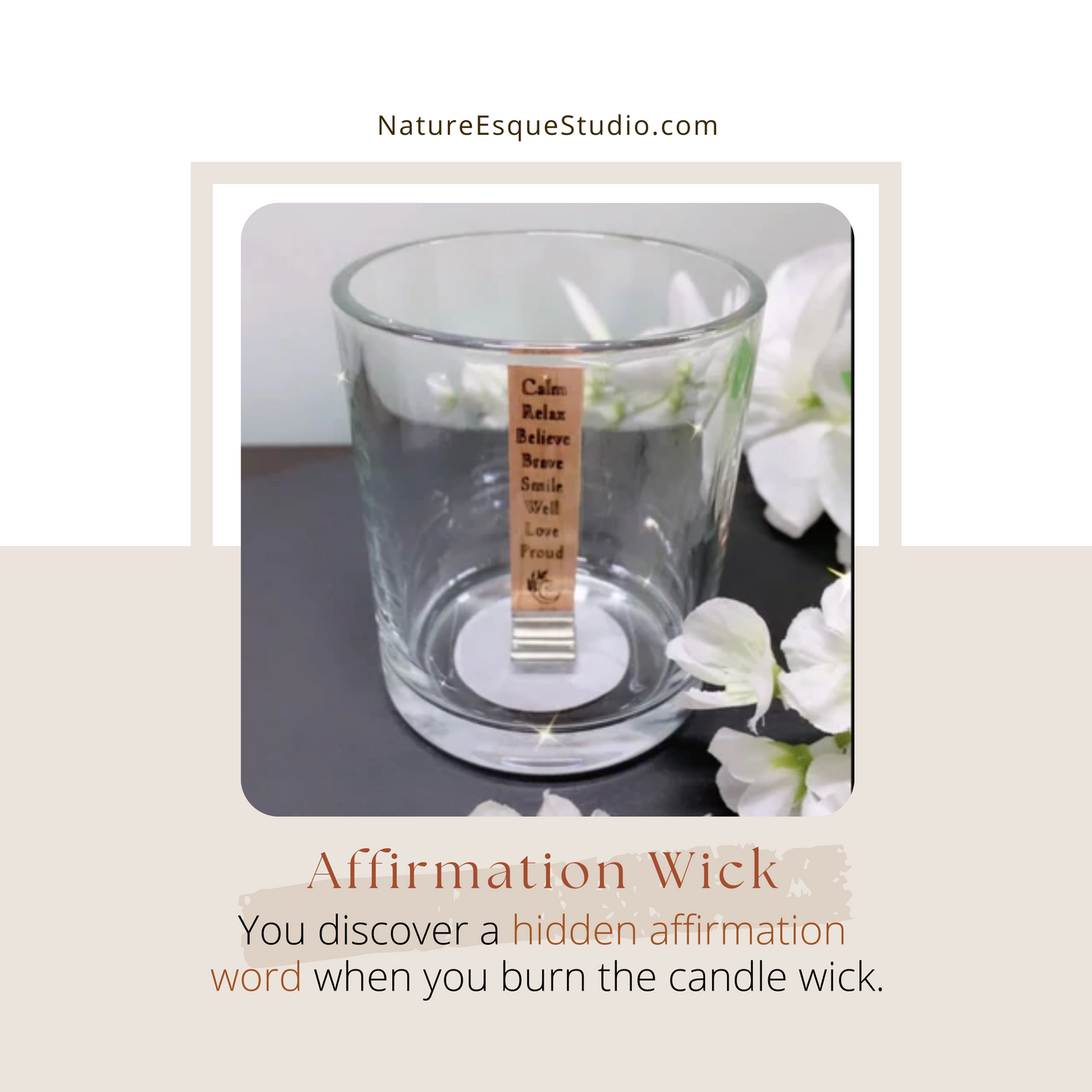 Sweet Midnight Blossom | REFLECTION Scented Affirmation Candle Nature-Esque