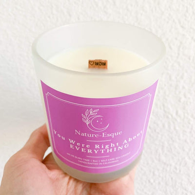 For Mom Bundle - Seaside Plumeria & Meadow Breeze Scented Affirmation Candle Nature-Esque