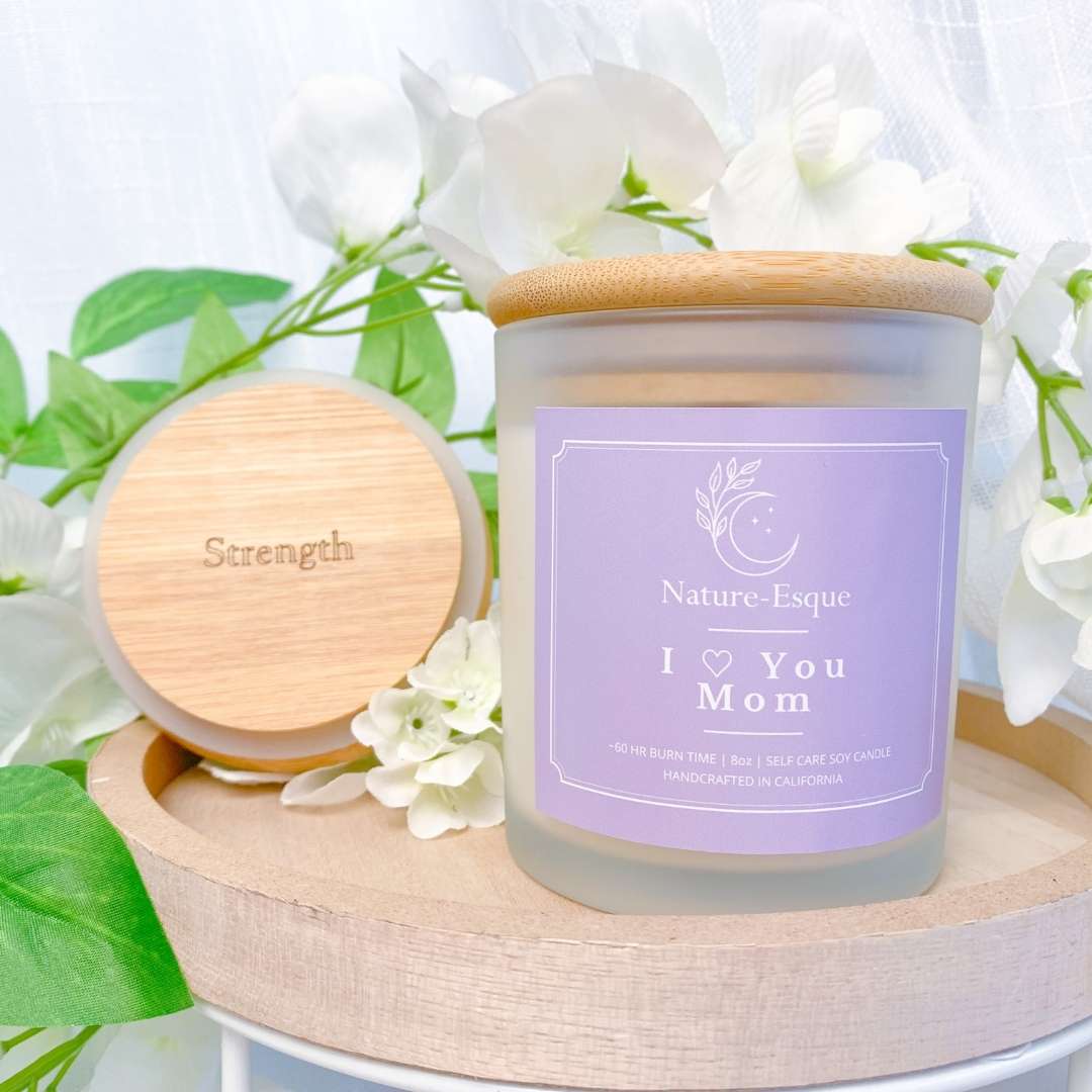 For Mom Special Edition - Seaside Plumeria Scented Affirmation Candle Nature-Esque