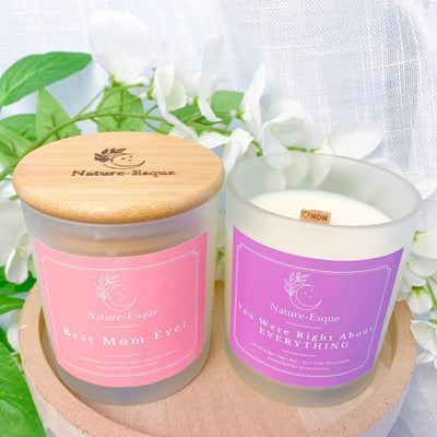 For Mom Bundle - Japanese Cherry Blossom & Sweet Midnight Blossom Scented Affirmation Candle Nature-Esque